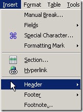 HeaderFooter OpenOffice