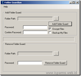 Folder Guardian, freeware folder security