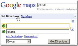 Google Maps get directions