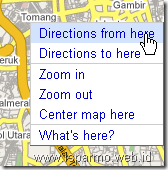 Google Maps directions from here