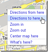 Google Maps directions to here
