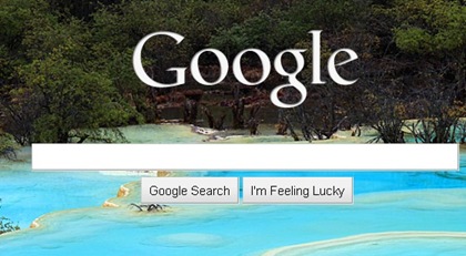 Google with background