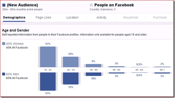 data pengguna facebook umur dan jenis kelamin